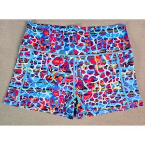 Constantly Varied Gear CVG Womens Large Multi Animal Print Shorts Squat Pockets